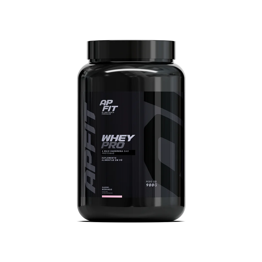 APFIT Whey Protein ApFit Morango - Massa Muscular 900g
