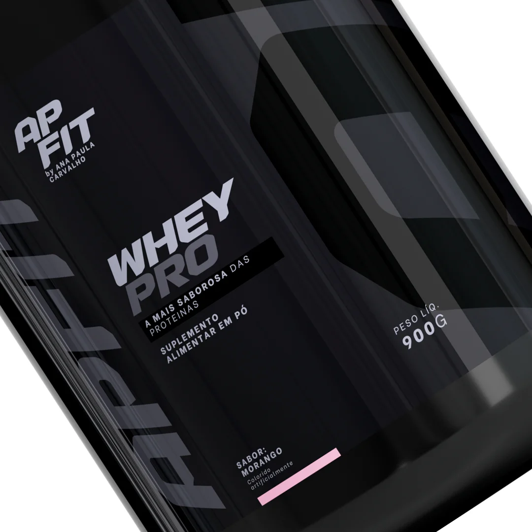 APFIT Whey Protein ApFit Morango - Massa Muscular 900g